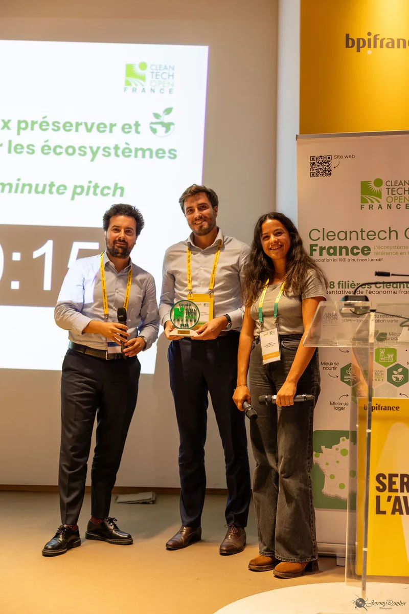 Marine Weather Intelligence receiving the Cleantech Open France 2026 award, “Better Preserving and Enhancing Our Ecosystems” track