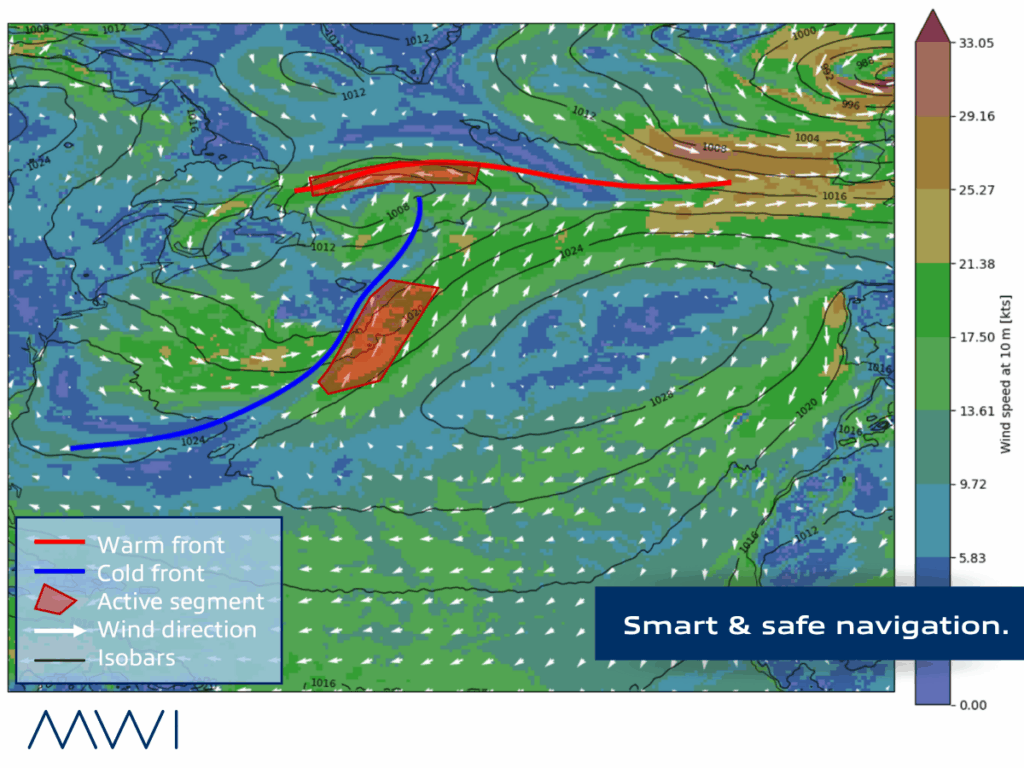 Weather fronts detection