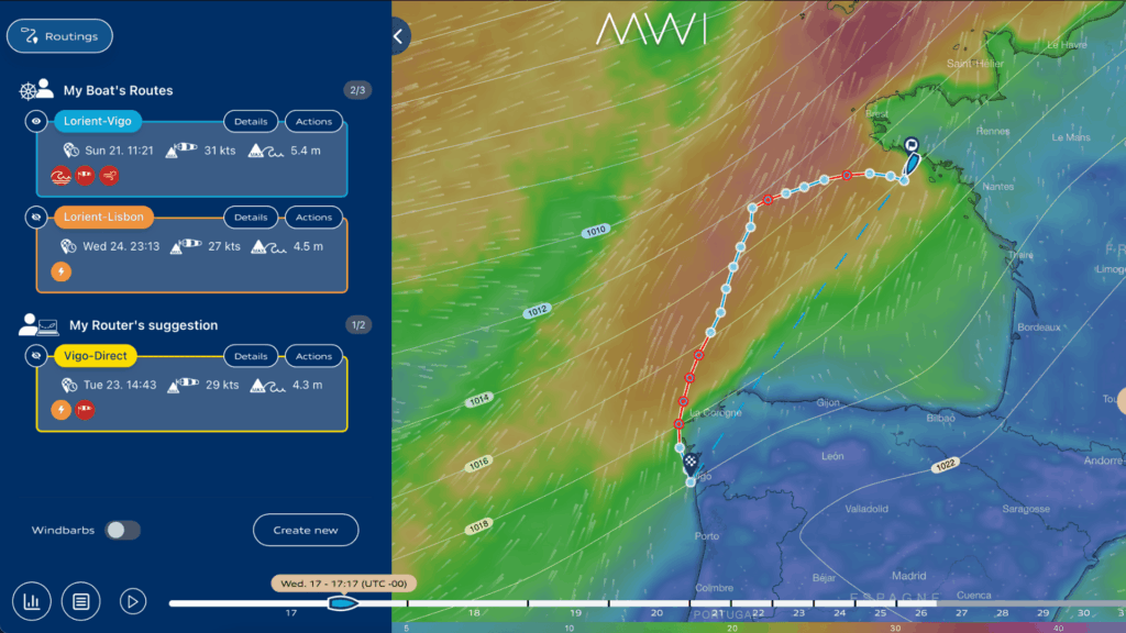 MWI Yachting - routing